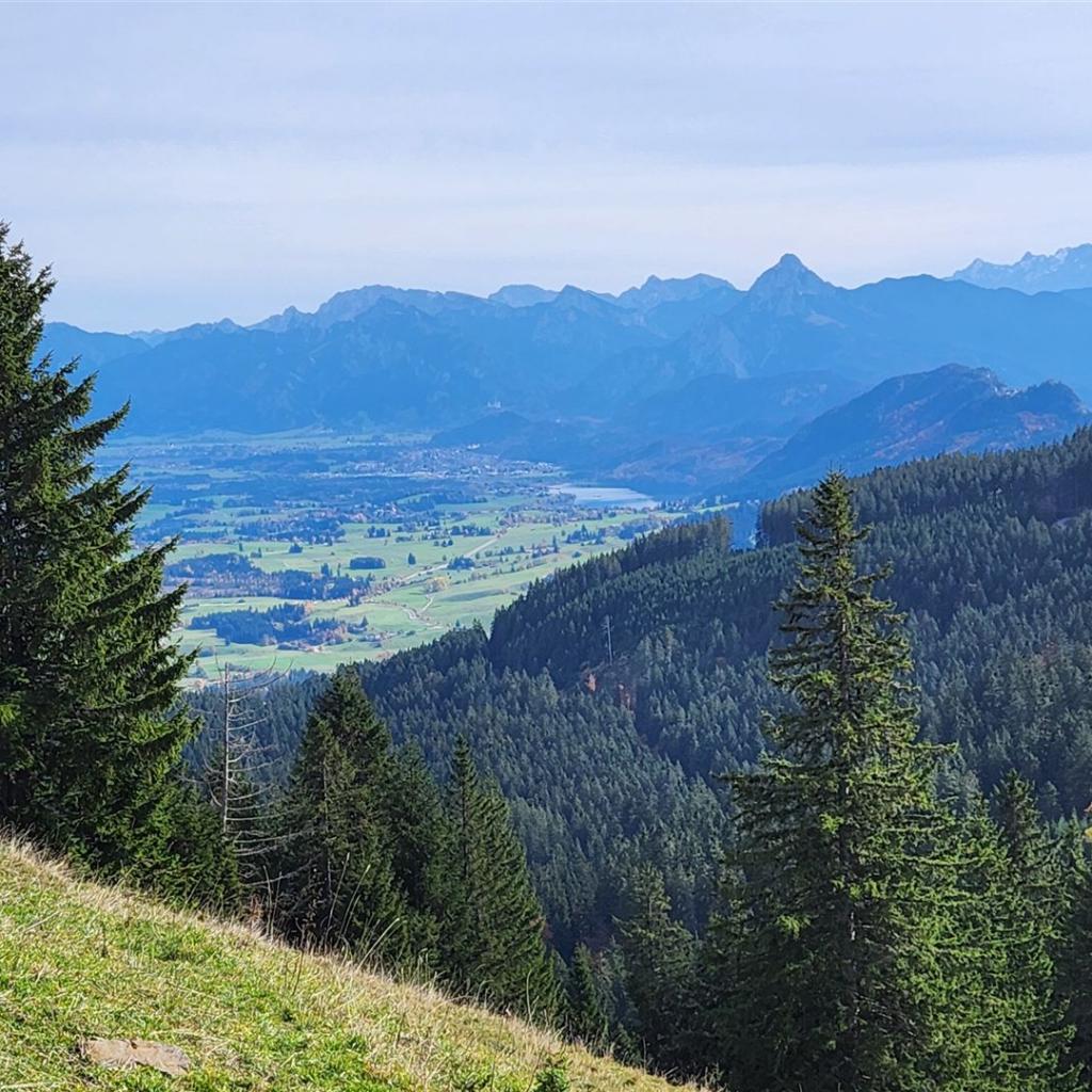 Hopfensee und Weißensee, Säuling und Zugspitze