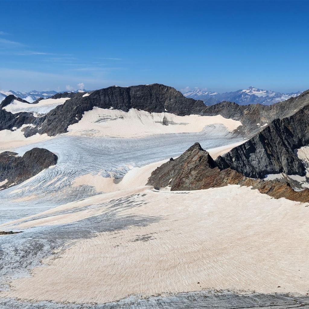 Blick vom Freiger-Grat auf den Übeltalgletscher