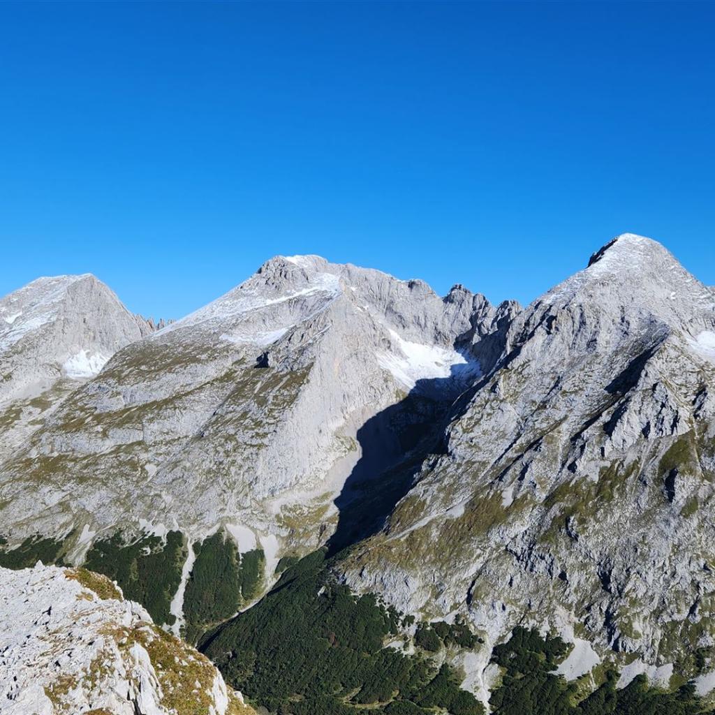 Vogelkarspitze, Östliche Karwendelspitze und Grabenkarspitze