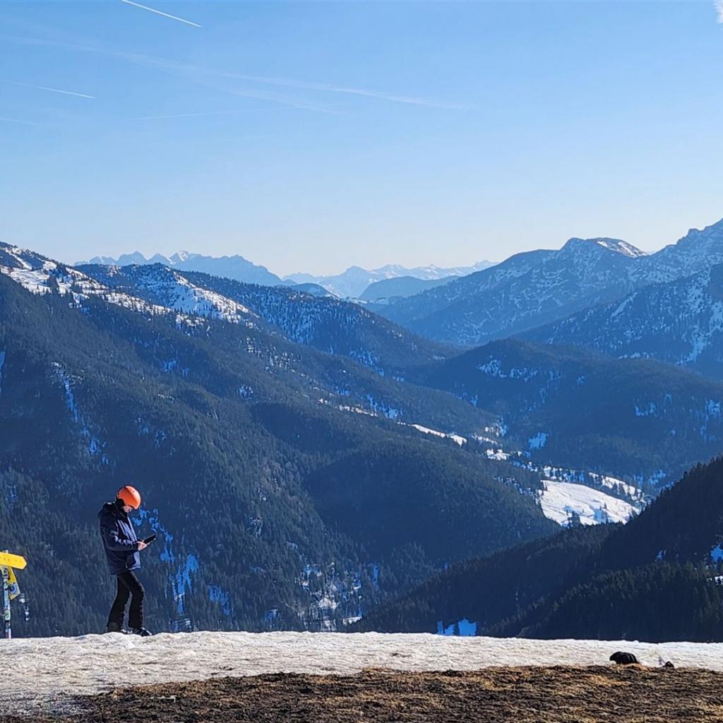 Blick zur Rotwand und zum Wilden Kaiser