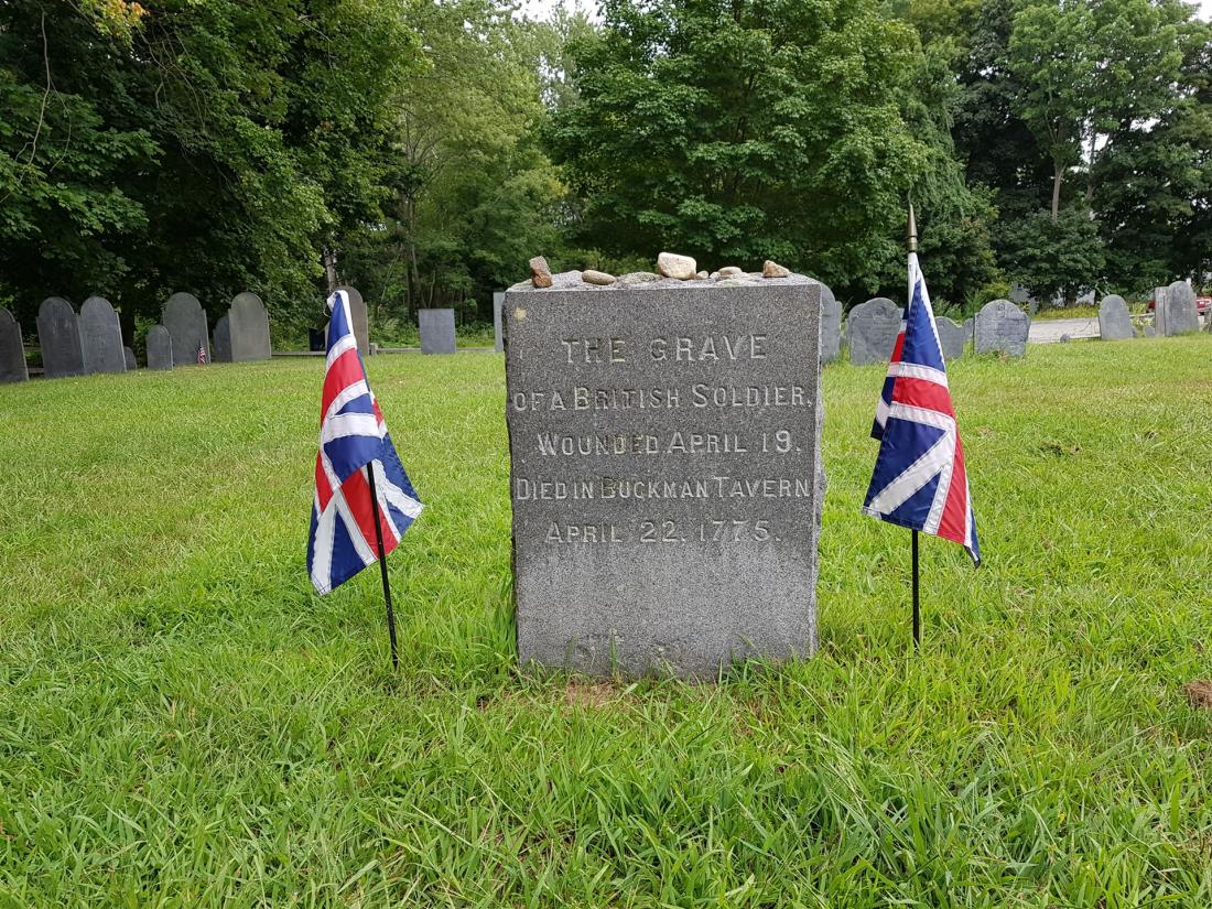 Grab des britischen Soldaten