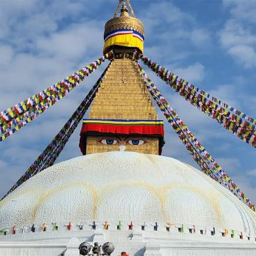 Die Boudhanath Stupa in Kathmandu