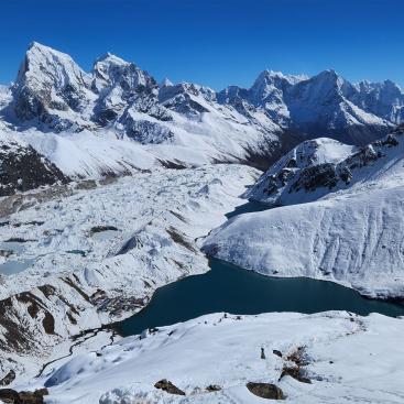 Gokyo Lake und Ngozumba Tse Gletscher vom Gokyo Ri, 5367 m