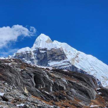 Lobuche West, 6135 m (Abstieg vom Cho La Pass)