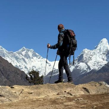 Nähe Everest View Hotel, mit Lhotse und Ama Dablam