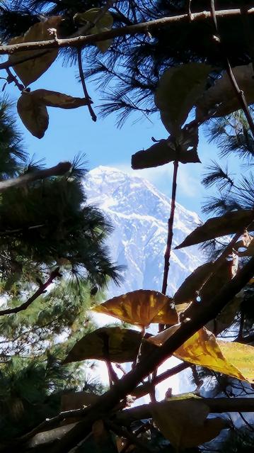 Erster Blick auf den Everest