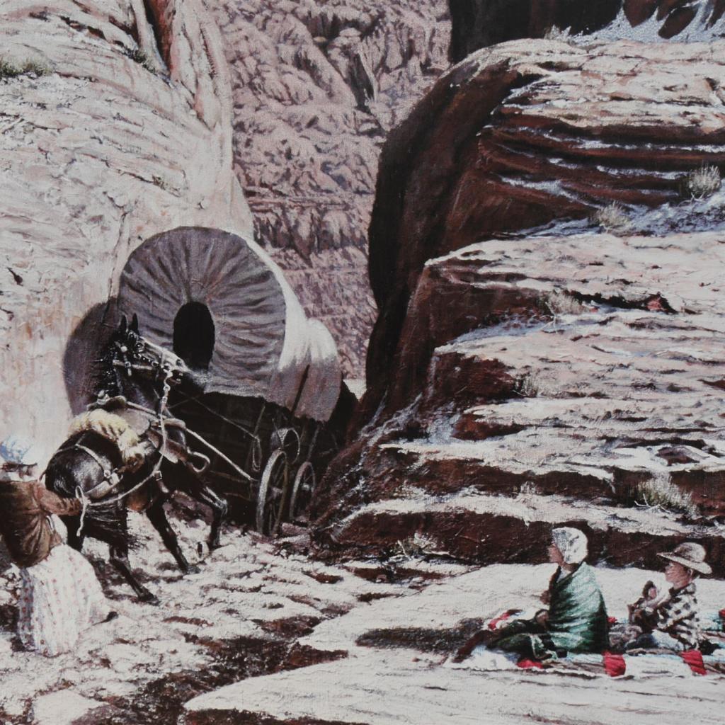 Historisches Gemälde vom Hole-In-The-Rock